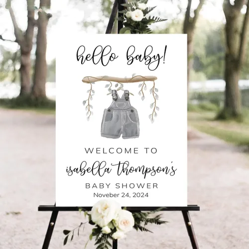 Miniatura 22 de Personalized Baby Shower Welcome Sign, Baby Shower Decoration Customised Baby Shower Party Sign Decor, Baby Shower Sign, Yard Sign Oudoor Party #10