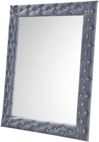 Miniatura 2 de Acme Dante - Espejo rectangular contemporáneo en terciopelo gris