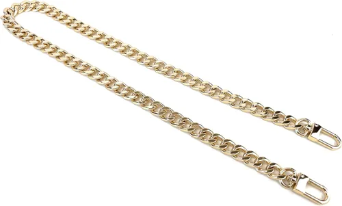 Miniatura 20 de Correas de metal para bolso de cadena plana, reemplazo de cadena para bolso cruzado de hombro y axilas, Dorado antiguo Oro envejecido