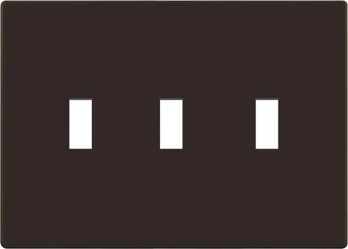 Miniatura 12 de ENERLITES Placa de interruptor triple para pared, placa para interruptor de palanca, acabado brillante, tamaño estándar de 3 posiciones 4.50" x Gris