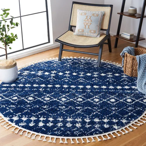 Miniatura 29 de SAFAVIEH Berber Fringe Shag Collection - Alfombra decorativa de 2 pies 2 pulgadas x 4 pies, color crema y gris oscuro, diseño que no desprende
