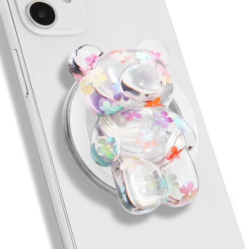 Miniatura 20 de On The Grip Soporte Magnético para Teléfono Móvil Expandible Plegable Estilo Osito de Goma 3D Soporte de Agarre y Base para Smartphone Tableta