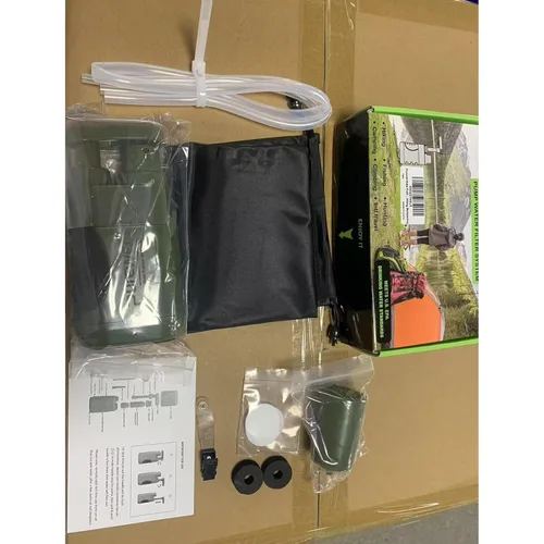 Miniatura 2 de Purewell Bomba purificadora de mano de agua con carbono reemplazable de 0.01 micrones, etapas, equipo portátil de emergencia y supervivencia al aire