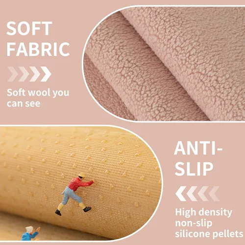 Miniatura 9 de Funda de sofá de forro polar sherpa, súper suave, divertida y esponjosa, funda de felpa cálida, funda antideslizante para sofá seccional, protector