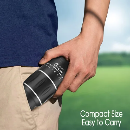 Miniatura 5 de 16x52 Mini Telescopio Monocular de Alta Potencia para Adultos, Regalos de Cumpleaños para Hombres Papá Él Marido Niños Adolescentes, Alcance