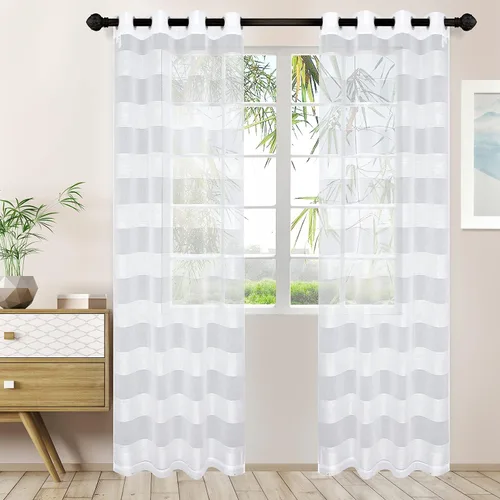 Miniatura 15 de Superior Dalitso - Cortinas traslúcidas de cuerda, detalles de ventana, cuerda trenzada, rayas, texturizadas, tradicionales, modernas, diseño