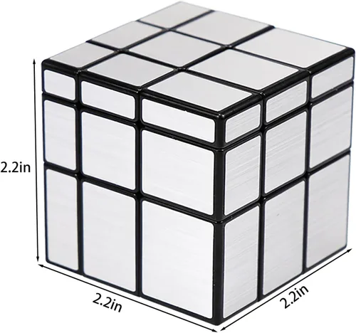 Miniatura 4 de AHYUAN Juego de cubos de velocidad de 3 x 3, paquete de 2 cubos mágicos, dismorfismo, 3 x 3 x 3, resolución de problemas, cubo de velocidad de giro