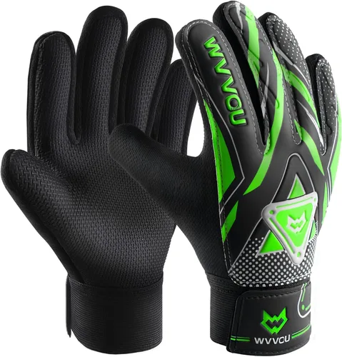 Miniatura 12 de WVVOU Guantes de portero para niños y jóvenes, guantes de portero de fútbol con doble protección, guantes de fútbol antideslizantes, súper agarre