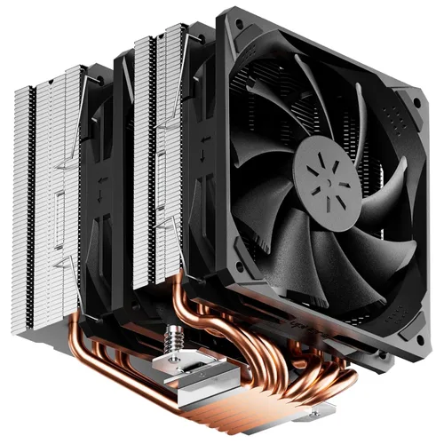 Miniatura 10 de upHere D6SEC Enfriador de aire de CPU de doble torre con tubos de calor de cobre de 6mm x 6 y ventiladores PWM ARGB de 5V de 120mm