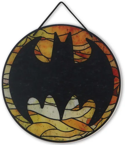Miniatura 7 de DC Comics Batman Pop Art - Letrero redondo de metal, arte de pared retro de Batman para cueva de hombre, habitación de adolescentes o sala de cine