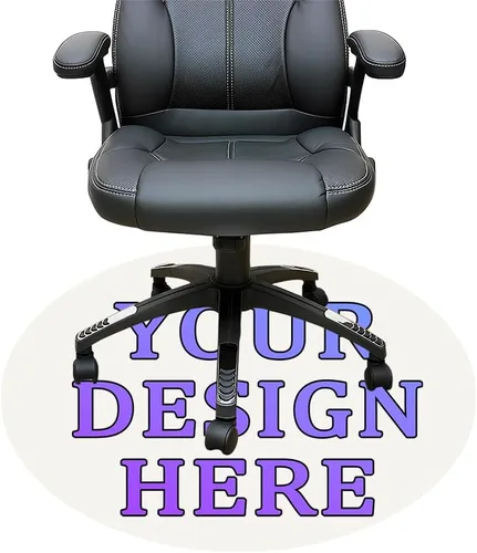 Miniatura 96 de Tapete redondo personalizado para silla de escritorio de oficina, diseño de tu propio logotipo de foto, texto, alfombrillas circulares