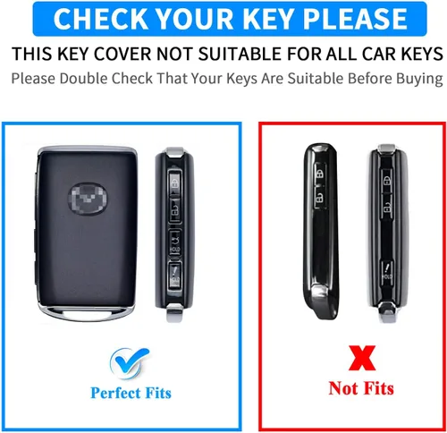 Miniatura 2 de QBUC Funda para llavero Mazda, compatible con Mazda 3, Mazda 6, Mazda 3 Hatchback, Mazda CX5, CX9, CX30 2020-2023 (negro)
