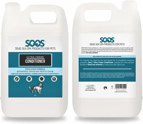 Miniatura 2 de Soos Acondicionador para mascotas Ultra Crème Natural Minerales del Mar Muerto, pulido de absorción profunda con vitaminas, aceites esenciales