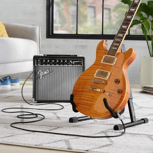 Miniatura 5 de Amazon Basics TS - Cable recto para instrumentos de 1/4 de pulgada para guitarra eléctrica, bajo y teclado con blindaje antiruido, 10 pies