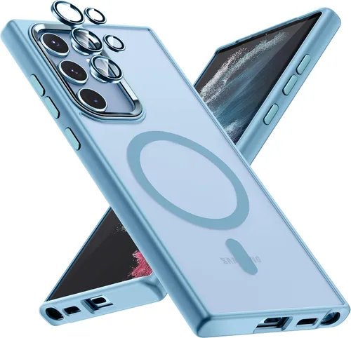 Miniatura 10 de MAKAVO Funda Mate para Samsung Galaxy S22 Ultra Case, Compatible con MagSafe, Cubierta Magnética Delgada con Protector de Lente de Cámara Integrado