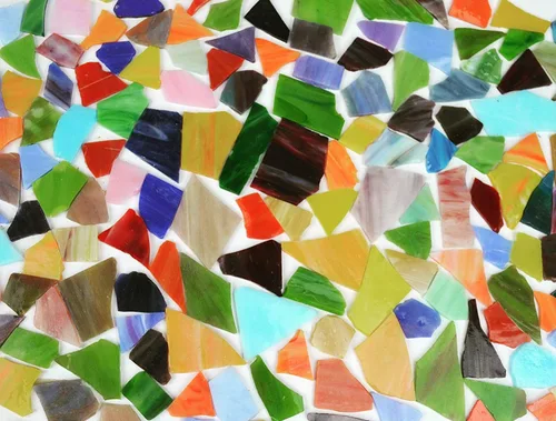 Miniatura 3 de Lanyani Mosaicos de vidrio vidrieras, colores y formas surtidos, 2.2 lbs/35 onzas Vidrios teñidos