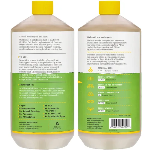 Miniatura 2 de Alaffia baño de burbujas de coco para bebé