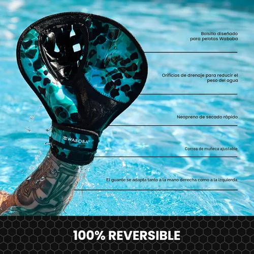 Miniatura 4 de Waboba Catch Water Gloves Pro - Juego de pelotas rebotadoras de agua, para juegos de playa y juguetes de piscina, 2 manoplas estilo béisbol