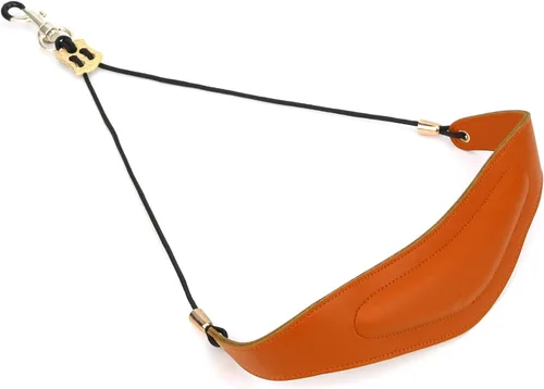 Miniatura 5 de Correa de saxofón acolchada para el cuello de saxofón con gancho giratorio, Naranja