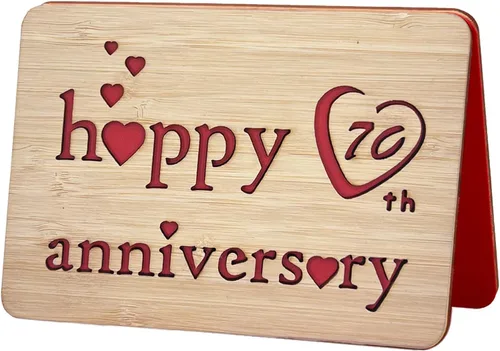 Miniatura 24 de Tarjeta de felicitación de madera para el primer aniversario, hecha a mano, 1 año, aniversario de boda, tarjeta de primer aniversario para ella, él