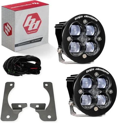 Miniatura 24 de Kit de luces LED de niebla de bolsillo Baja Designs Squadron-R SAE compatible con Jeep Gladiator 2020-22; Wrangler JL 2018-22 parachoques OEM