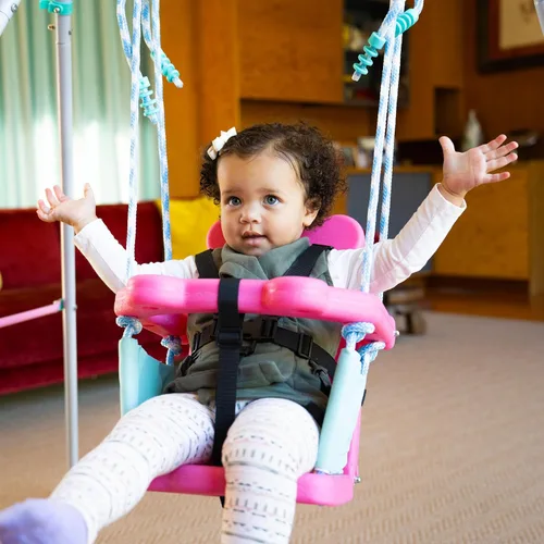 Miniatura 4 de Sportspower FNS-003 My 1st Toddler Swing: juego de columpio para bebé de alta resistencia para interiores y exteriores con arnés de seguridad