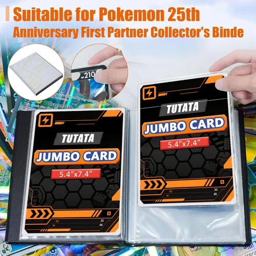 Miniatura 6 de Jumbo-Fundas para tarjetas de 5.4 x 7.5 pulgadas, extra gruesas, de 4 mil, fundas protectoras para tarjetas grandes, paquete de 50