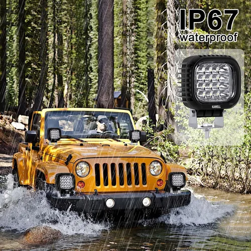 Miniatura 3 de Kawell Luz de conducción LED de 48 W, luz antiniebla adicional de 6000 K, focos LED IP67, luz de trabajo LED impermeable para motocicleta