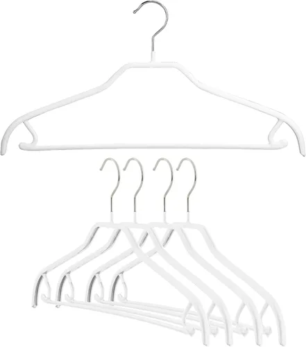 MAWA by Reston Lloyd Silhouette Series - Percha antideslizante para ahorrar espacio con barra y gancho para pantalones y faldas, estilo 41/FRS,