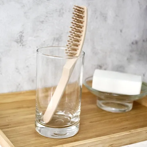 Miniatura 9 de CHANYI - Cepillo de pelo de bambú de 3 filas, compuesto de fibra de bambú 100% compostable a base de plantas, duradero, antiestático y resistente al