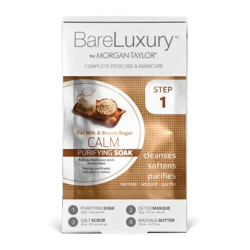 Miniatura 6 de Morgan Taylor BareLuxury - Paquetes completos de pedicura y manicura de 4 pasos (lavanda y salvia), kit de spa para manos y pies en 4 paquetes, kit