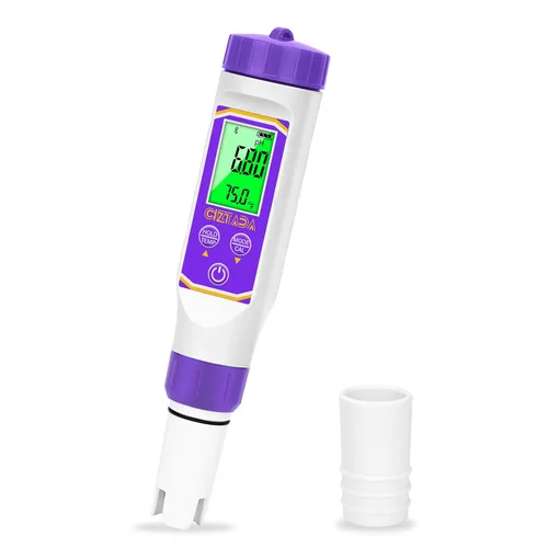 Miniatura 7 de Medidor de pH para agua 4 en 1 pH EC TDS Medidor de temperatura para hidroponía PPM y EC Probador de agua Medidor digital de pH PPM para nutrientes