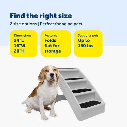 Miniatura 5 de PetSafe CozyUp - Escaleras plegables para perros, escalones portátiles para interiores y exteriores para mascotas, para cama, sofá y automóvil, Gris