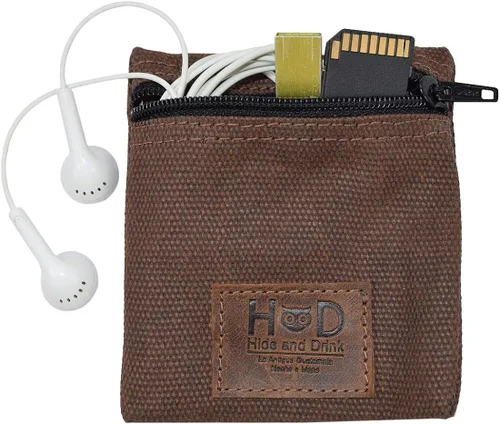 Miniatura 4 de Hide & Drink, Water Resistant Waxed Canvas Condom Pouch, Change Valuables Tech Pocket Purse, Classic Partner Gift, Travel & Honeymoon Essentials