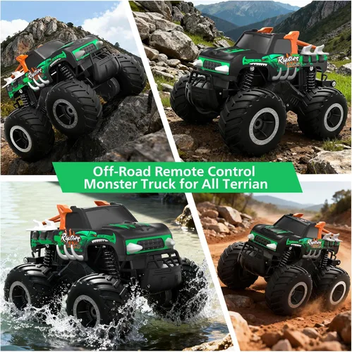 Miniatura 4 de HOMETALL Juguetes de Camión Monstruo a Control Remoto - 1:16 Impermeable Todo Terreno Carro RC Rápido Carro a Control Remoto con Cuerpo Resistente a