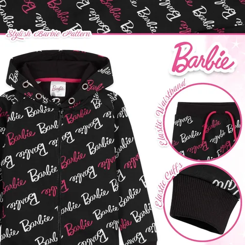 Miniatura 2 de Barbie Conjunto de ropa de descanso con capucha y pantalones deportivos para niña