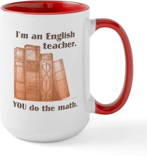 Miniatura 41 de CafePress Taza de café de cerámica para profesor/matemáticas inglesas, taza de té de 15 onzas