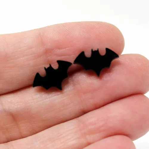 Miniatura 3 de Pendientes acrílicos cortados con láser sin metal en postes de plástico