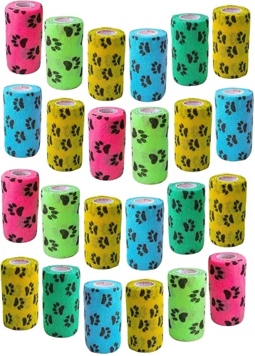 Miniatura 16 de Cinta adhesiva para veterinarios (negro) (paquete de 2) (4 pulgadas x 15 pies), autoadhesiva, adherente, cohesiva, flexible, autoadhesiva, rollo