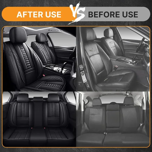 Miniatura 5 de 5 fundas impermeables de asiento de automóvil para Volvo XC40 2019-2023, protectores de asiento delantero y trasero de piel sintética de alta Línea