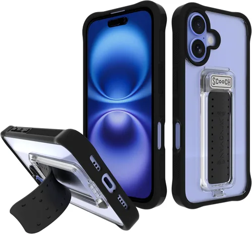 Miniatura 88 de Scooch® para iPhone 15 Pro Max Funda con Soporte, Funda Kickstand Wingman 5-en-1, Protección contra Caídas de Grado Militar, Kickstand Desplegable