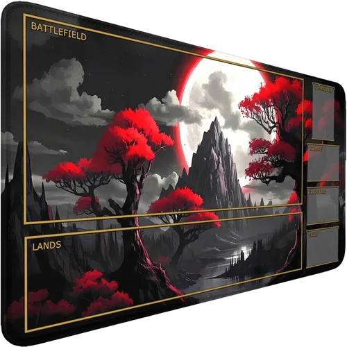 Miniatura 21 de Fantasy Black Lotus TCG - Tapete de juego de 24 x 14 pulgadas, tapete de juego para MTG DTCG CCG RPG Trading Card Game Mats superficie lisa juego