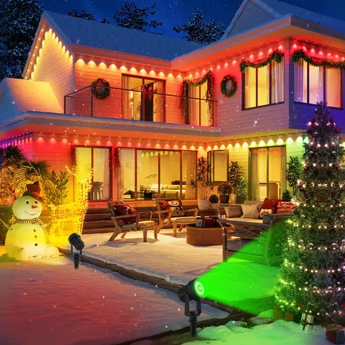 Miniatura 8 de Focos solares impermeables para exteriores, focos de paisaje RGB, iluminación solar decorativa de Navidad para jardín, patio, camino, césped
