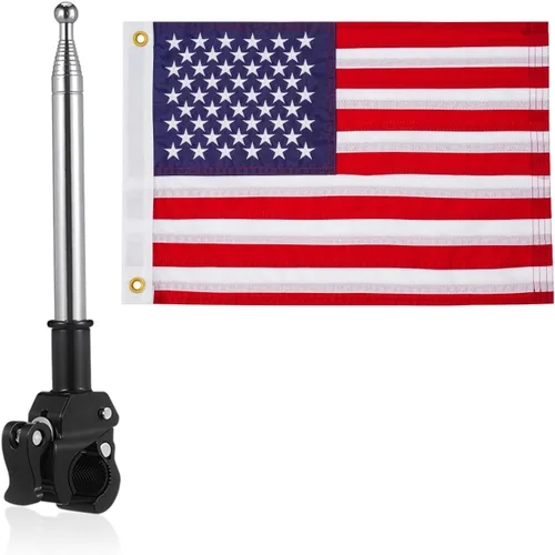 Miniatura 9 de Bandera de barco estadounidense de 12 x 18 pulgadas, bandera estadounidense pequeña bordada para exterior, banderas de Estados Unidos de doble cara