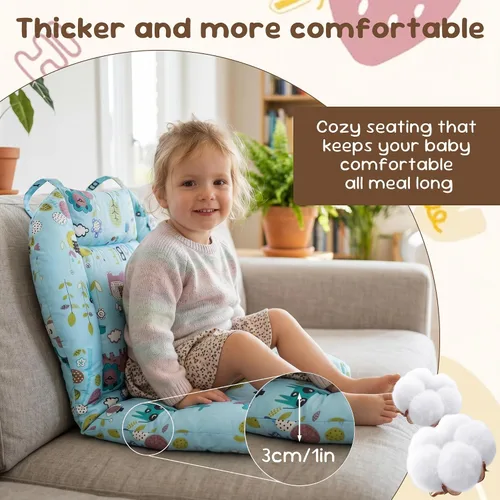 Miniatura 6 de Cojín para silla alta, cojín para silla alta de bebé, suave y cómodo, ligero y transpirable, lo que hace que el bebé se sienta más cómodo