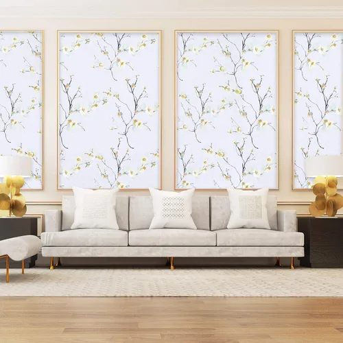 Miniatura 2 de WENMER Papel tapiz floral beige para despegar y pegar, 17.71 x 197 pulgadas, moderno papel tapiz floral extraíble para dormitorio, gabinetes