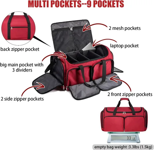 Miniatura 16 de Bolsa de deporte para zapatos de viaje, bolsa de lona para hombres y mujeres, gimnasio, deporte, equipaje, bolsa de transporte, divisor de bolsa
