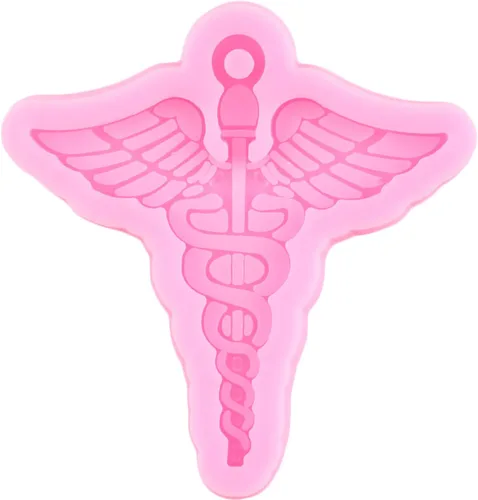 Miniatura 5 de Molde para llavero de silicona para camisa de enfermera, estetoscopio de corazón, molde de fundición con tema de médico, moldes de resina