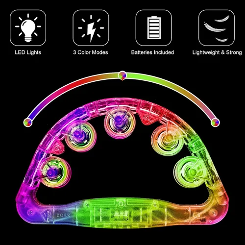 Miniatura 2 de Panderetas iluminadas para adultos, juguetes sensoriales para niños con autismo, regalos musicales y juguetes de karaoke para niños con necesidades
