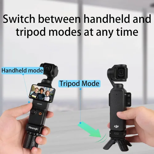 Miniatura 2 de Kit de trípode de liberación rápida para DJI Osmo Pocket 3, base de adaptador de carga de puerto de función completa tipo C para bolsillo 3